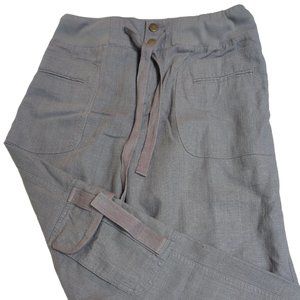 Soft surroundings thick linen pants size small, TALL